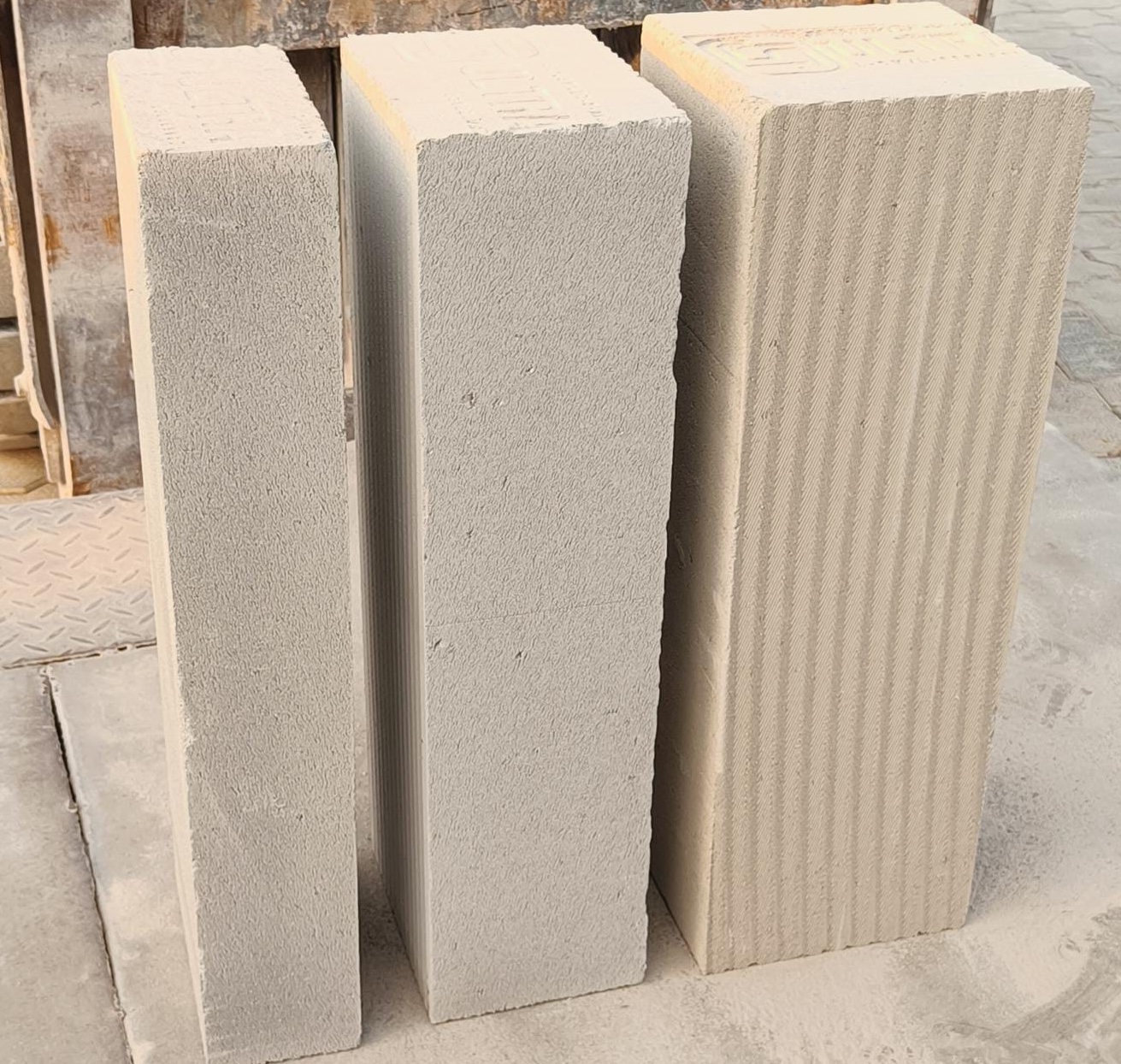 Different sizes of AAC blocks displayed together