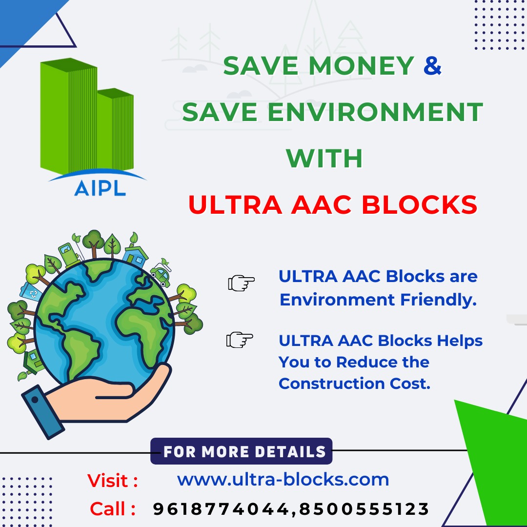 Save Money & Save Environment with Ultra AAC Blocks - Environmental benefits marketing