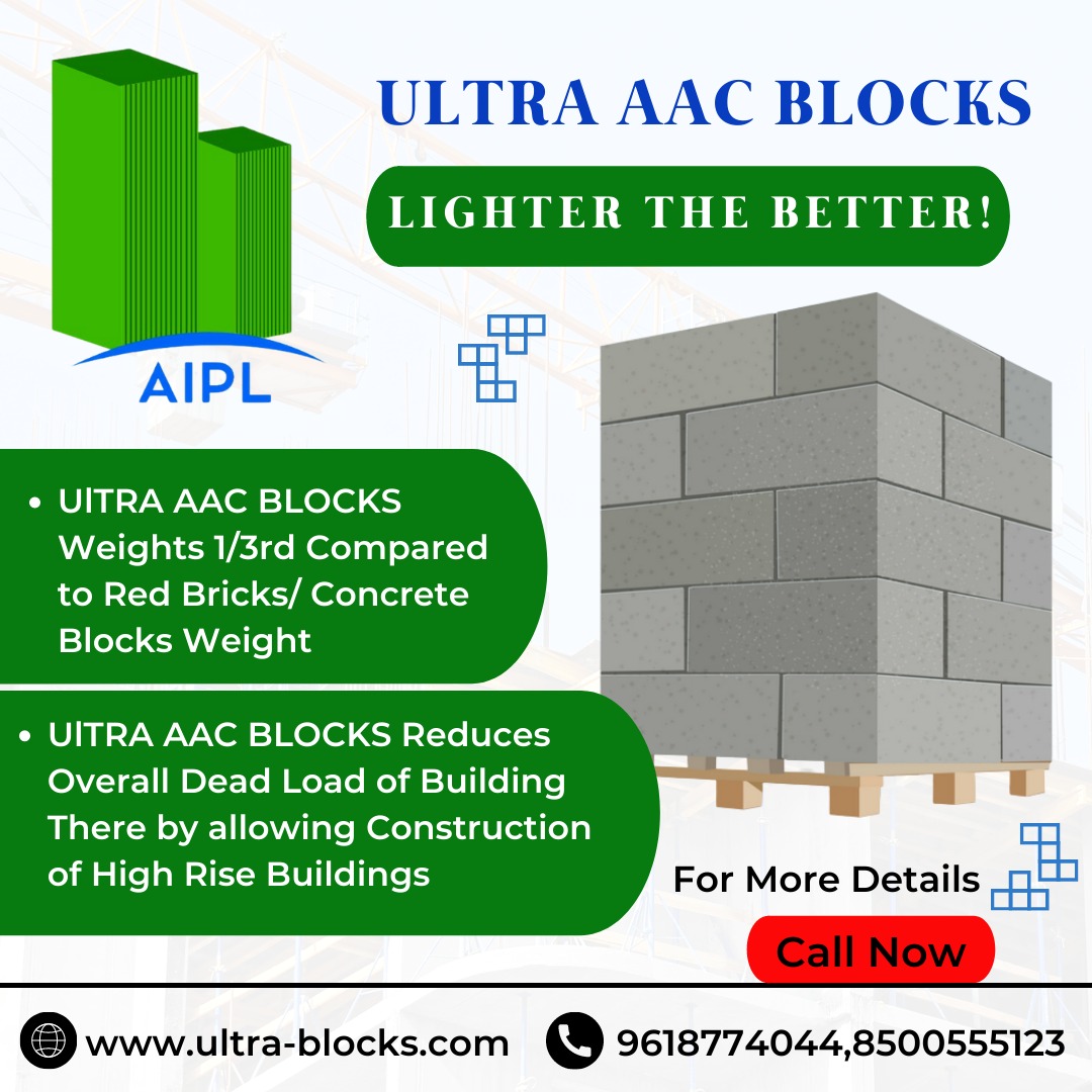 Ultra AAC Blocks Lighter the Better - Weight comparison with traditional bricks